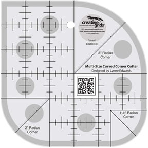 Creative Grids Acrylic Curved Corner Cutter Quilt Ruler