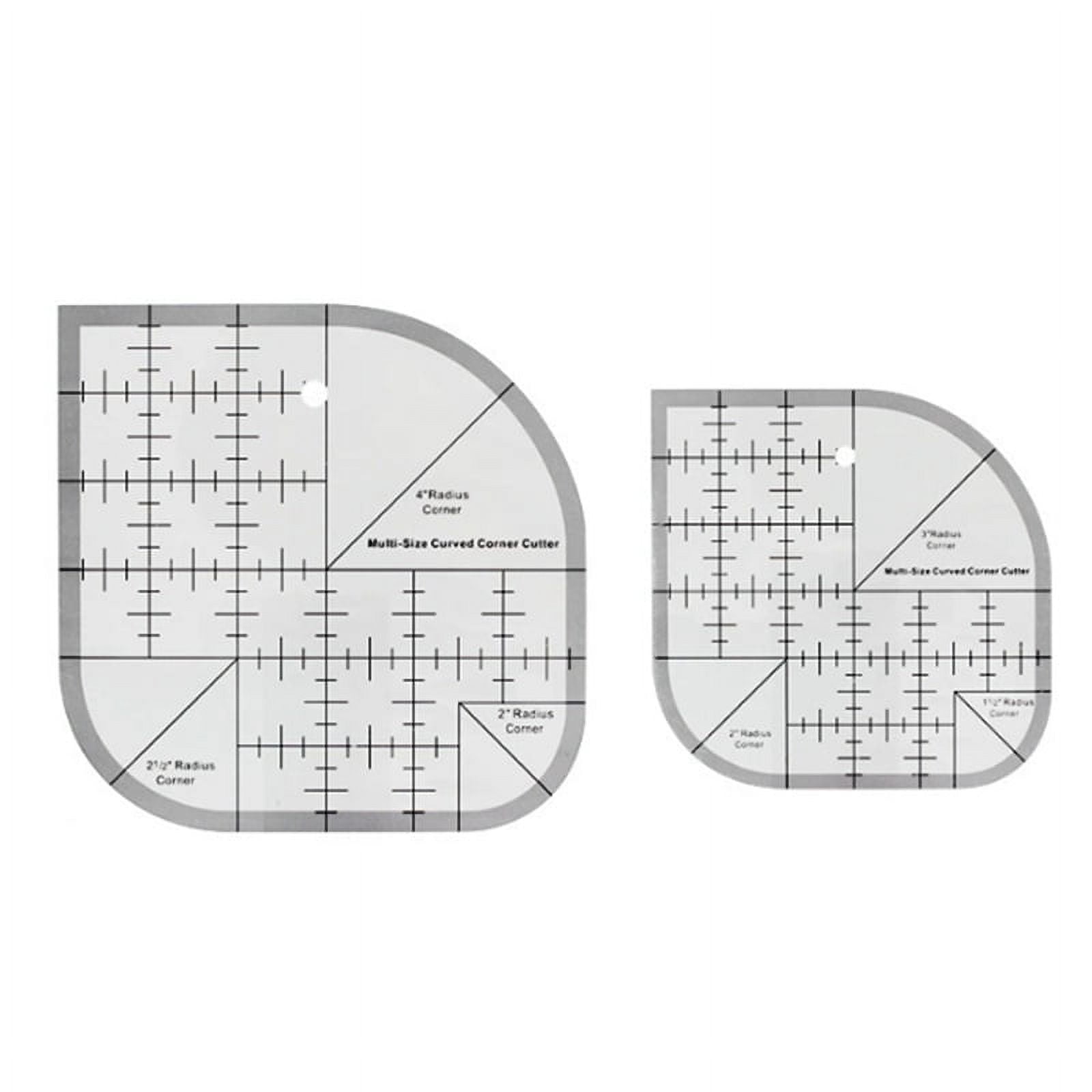 Non Slip Curved Corner Cutter Ruler DIY Crafts Patchworks Sewing ...