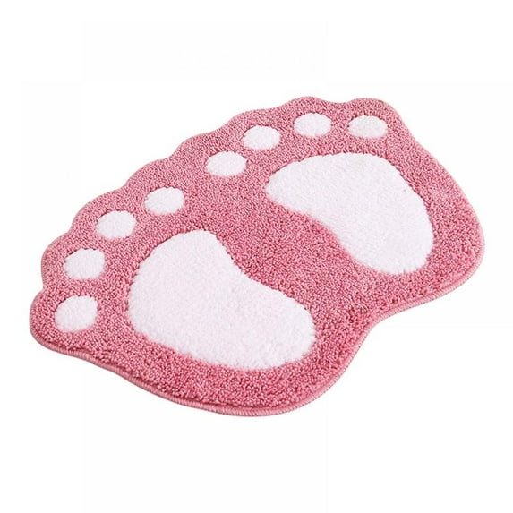 Non-Slip Cute Big Feet Carpet Bath Mat Absorbent Bathroom Rug Floor Mats Doormat for Bathroom Toilet Shower Living Room Kitchen Home Decor