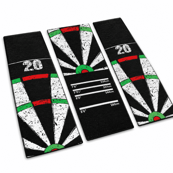 Non-Slip Dart Mat with Double Top Design, Official Throw Lines, 25.04x6.18x6.10 Inches