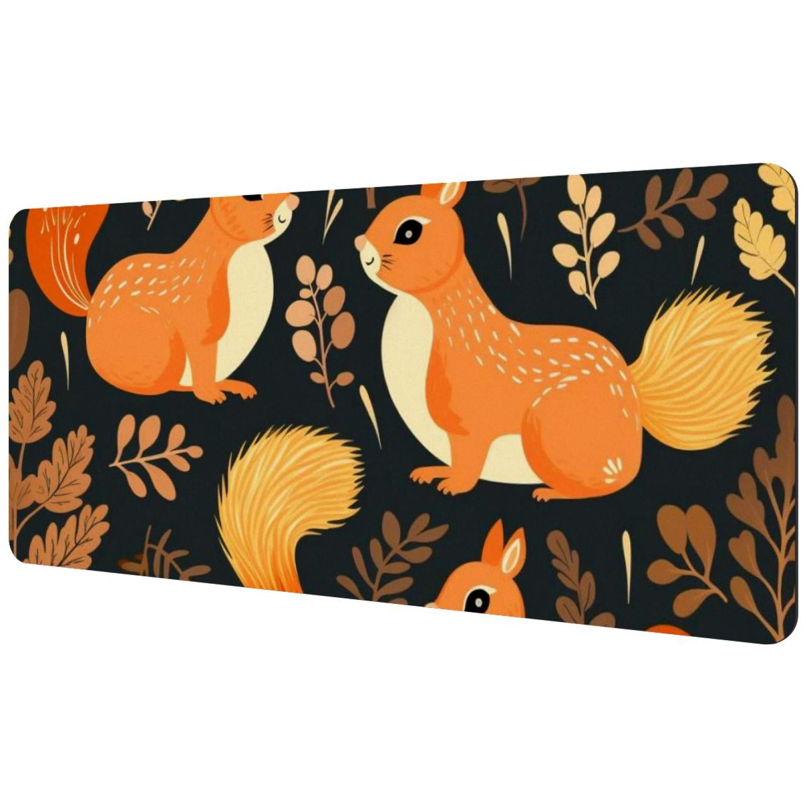 Non-Slip Desk Pad, Comics Squirrel Cute Mouse Pad, Large Desk Blotter ...