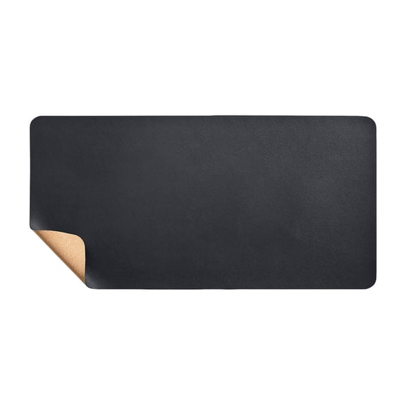 Non-Slip Desk Pad,Mouse Pad,23.6x11.8 Inch Waterproof PVC Desk Protector,Large Desk Blotter,Waterproof Keyboard mat for Office/Home/Decor(Black)