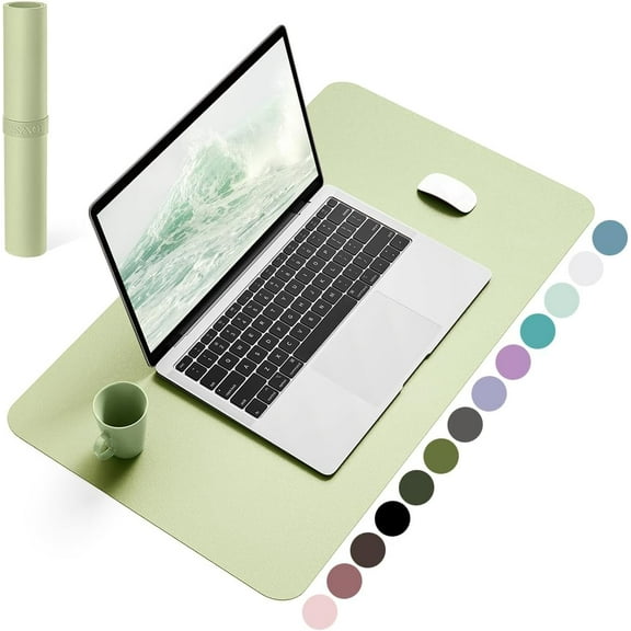 Non-Slip Desk Pad,Mouse Pad,Waterproof PVC Leather Desk Table Protector,Ultra Thin Large Desk Blotter, Easy Clean Laptop Desk Writing Mat for Office Work/Home/Decor( 23.6" x 13.7")