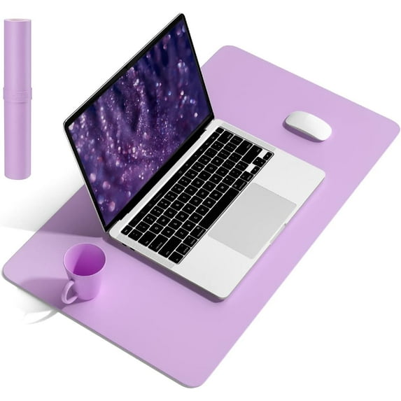Non-Slip Desk Pad,Mouse Pad,Waterproof PVC Leather Desk Table Protector,Ultra Thin Large Desk Blotter, Easy Clean Laptop Desk Writing Mat for Office Work/Home/Decor( 23.6" x 13.7")