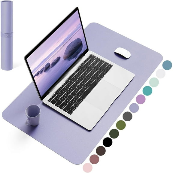 Non-Slip Desk Pad,Mouse Pad,Waterproof PVC Leather Desk Table Protector,Ultra Thin Large Desk Blotter, Easy Clean Laptop Desk Writing Mat for Office Work/Home/Decor( 23.6" x 13.7")