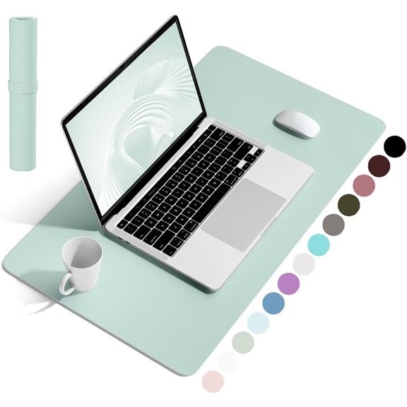 Non-Slip Desk Pad,Mouse Pad,Waterproof PVC Leather Desk Table Protector,Ultra Thin Large Desk Blotter, Easy Clean Laptop Desk Writing Mat for Office Work/Home/Decor( 23.6" x 13.7")