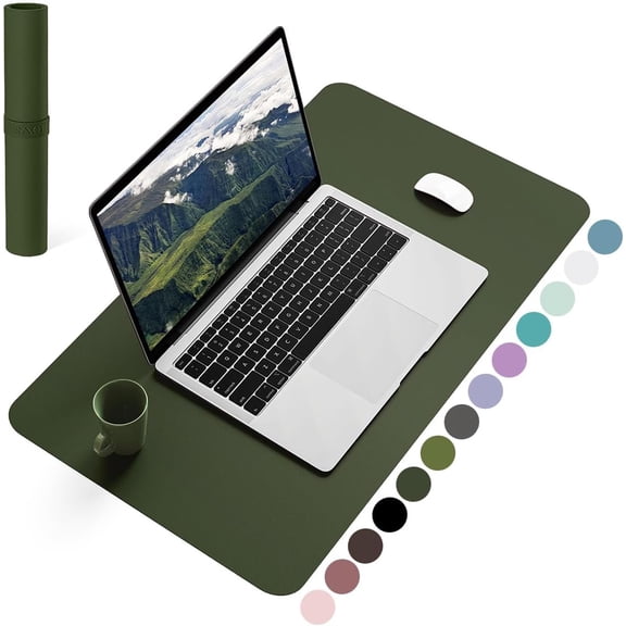 Non-Slip Desk Pad,Mouse Pad,Waterproof PVC Leather Desk Table Protector,Ultra Thin Large Desk Blotter, Easy Clean Laptop Desk Writing Mat for Office Work/Home/Decor( 23.6" x 13.7")