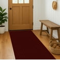 thumbnail image 1 of 24 in. Wide x Cut-to-Length – Non-Slip, All-Weather, Heavy-Duty Utility Runner Rug – Absorbent, Dirt-Trapping, Kid and Pet Safe for Entryways and High-Traffic Areas, Deep Brick Red, 1 of 12