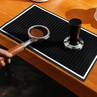 Hriiiiya Premium Bar Mat 18"x12" Coffee Mat, Dish Drying Mat, Durable & Stylish Service for Spills,Coffee,Bars,Restaurants,Counter Top Dish Drying Mat,Glass