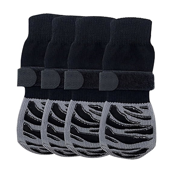 Non-Slip Dog Socks for Hardwood Floors - Extra-Thick Grip - Prevents Licking, Slipping, and Great for Dog Paw Protection 5.5*2In