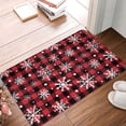 thumbnail image 1 of Non Slip Door Mat, Buffalo Plaid Snowflakes Fast Drying Bath Tub Mats, Absorbent Bathroom Rugs Entrance Welcome Mat, Bath MatS for Tub, Floor, Home, Kitchen, Hotel,16x24in, 1 of 7