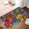 thumbnail image 1 of Non Slip Door Mat, Butterfly Garden Fast Drying Bath Tub Mats, Absorbent Bathroom Rugs Entrance Welcome Mat, Bath MatS for Tub, Floor, Home, Kitchen, Hotel,16x24in, 1 of 6