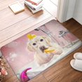 thumbnail image 1 of Non Slip Door Mat, Dog Sitting In Bathtub With Duck On Head Fast Drying Bath Tub Mats, Absorbent Bathroom Rugs Entrance Welcome Mat, Bath MatS for Tub, Floor, Home, Kitchen, Hotel,16x24in, 1 of 7