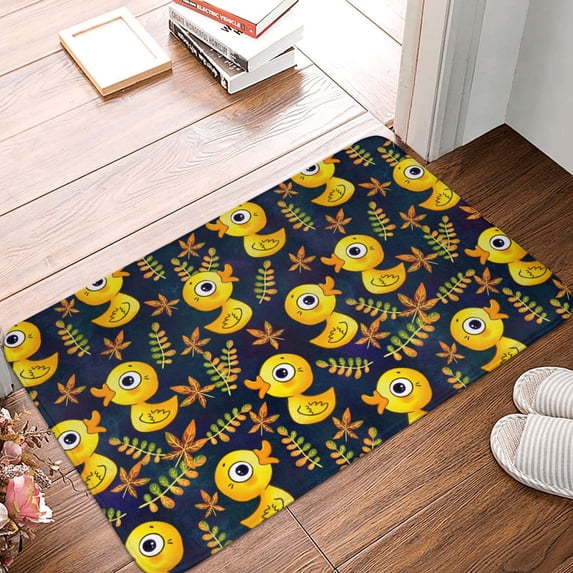 Non Slip Door Mat, Ducks Fast Drying Bath Tub Mats, Absorbent Bathroom Rugs Entrance Welcome Mat, Bath MatS for Tub, Floor, Home, Kitchen, Hotel,16x24in