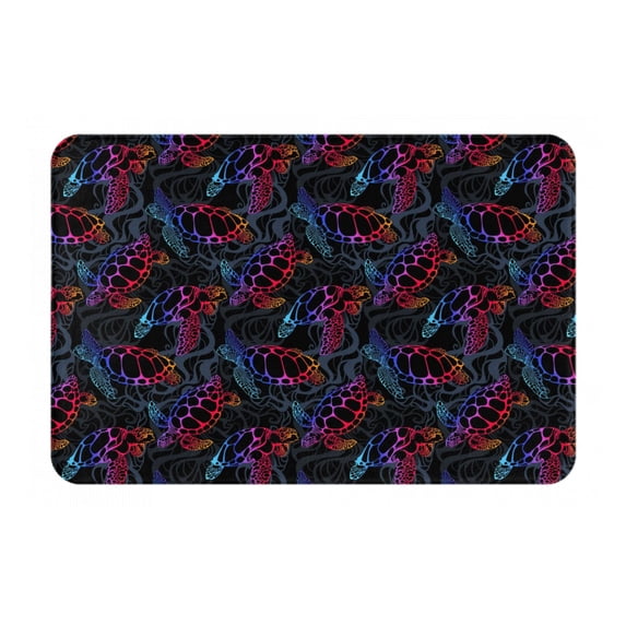 Non Slip Door Mat, Sea Turtle colorful Fast Drying Bath Tub Mats, Absorbent Bathroom Rugs Entrance Welcome Mat, Bath MatS for Tub, Floor, Home, Kitchen, Hotel,16x24in