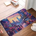 thumbnail image 1 of Non Slip Door Mat, Taxi Colorful Town Fast Drying Bath Tub Mats, Absorbent Bathroom Rugs Entrance Welcome Mat, Bath MatS for Tub, Floor, Home, Kitchen, Hotel,16x24in, 1 of 7