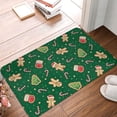 thumbnail image 1 of Non Slip Door Mat, green Christmas Element Fast Drying Bath Tub Mats, Absorbent Bathroom Rugs Entrance Welcome Mat, Bath MatS for Tub, Floor, Home, Kitchen, Hotel,16x24in, 1 of 7