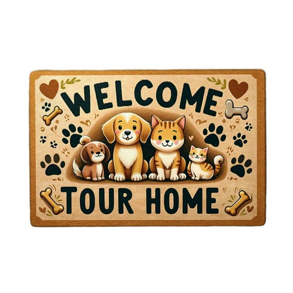 Non-Slip Doormat Non-Slip Entrance Doormat 60x90cm Polyester Floor Mat for Home and Office, Thickened Dirt Resistant Mat with Safe Base, Easy Clean Decor for Kitchen Doorway Entrance Mat