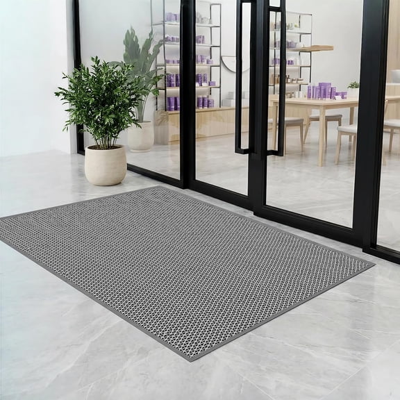 Non Slip Drainage Mats PVC Pool Floor Mat Thick Outdoor Indoor Parking Space Mat for Bathroom Garage Basement Backyard Commercial Kitchen