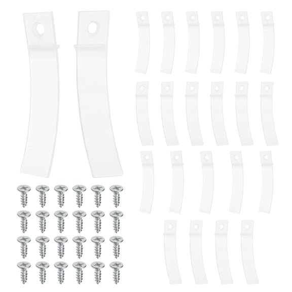 Non Slip Drawer Stops, 24 Pack Clear Plastic Drawer Stoppers with Screws, 2.76" Long