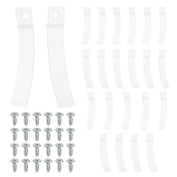 Non Slip Drawer Stops, 24 Pack Clear Plastic Drawer Stoppers with Screws, 3.15" Long