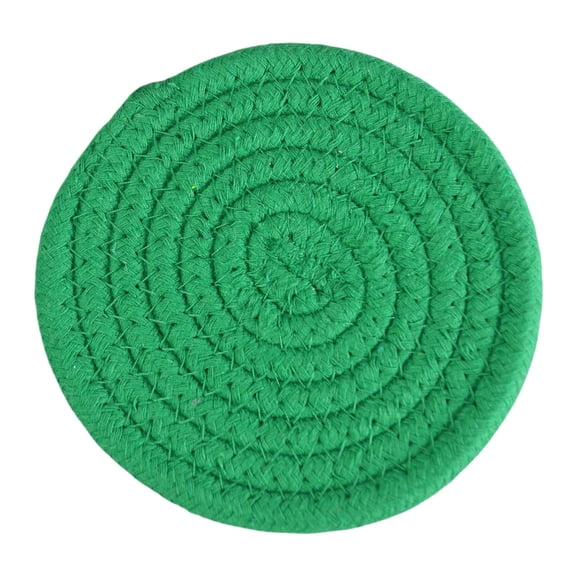 Non-Slip Drink Coasters, Non-Woven Fabric Drink Coasters, Absorbent Handmade Woven Coaster for Water Condensation, Heat-Proof Fabric Coaster for Coffee Cups to Decorate Table and Desk,green