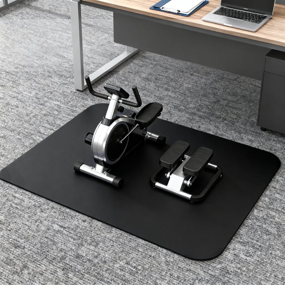 No-Slip Mat for Under Desk Elliptical - Stops Machine from Sliding & Protects Floors from Scratches, Noise, Vibration