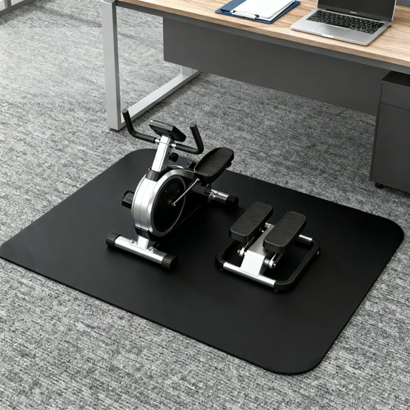 No-Slip Mat for Under Desk Elliptical - Stops Machine from Sliding & Protects Floors from Scratches, Noise, Vibration