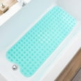 thumbnail image 1 of Non-Slip Extra Long Bath Mat 39x16 Inch - Strong Suction Cups & Drain Holes, Machine Washable (Clear Grey), 1 of 7