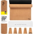 thumbnail image 1 of Non-Slip Extra-Thick Cork Yoga Mat with Alignment Lines — Classic Color, 72" x 24" x 0.17", 1 of 7