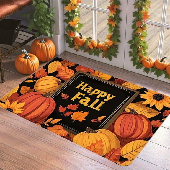 Non-Slip Fall Doormat - Absorbent Entrance Rug Waterproof Porch Mat Skid-Resistant Floor Protector Seasonal Home Decor Gift Idea(Multicolor)