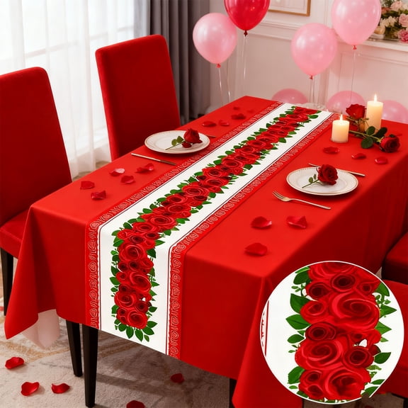 Non Slip Festive Seasonal Gifttable Runner 33x180cm -Pilling Table Mat for Festive Dinners Weddings Anniversaries Family Gatherings Tabletop Decor