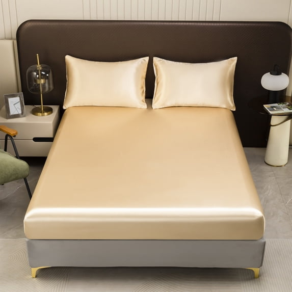 Non-Slip Fitted Sheet Mattress Protector Cover for Full Size Bed, Secure Fit and Water-Resistant