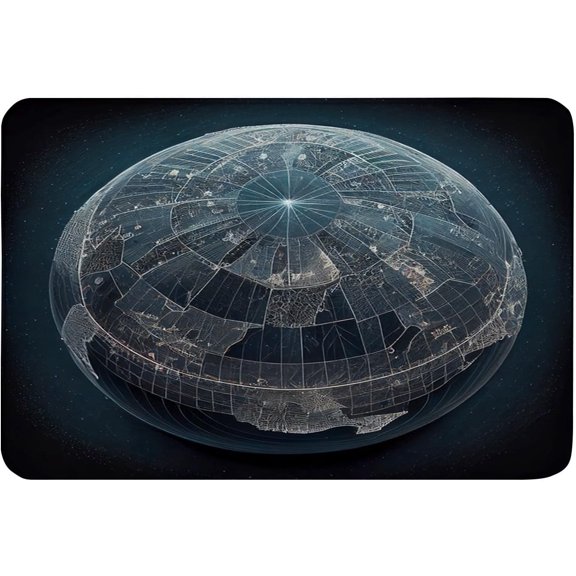 Non-Slip Flannel Soft Doormat Floor Entryways Outdoor Indoor Front Door Mat,Large Globe with Stars Pattern Bath Mat,16x24in