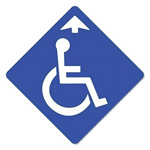 Non-Slip Floor Graphic Coronavirus Vinyl Decal - Handicapped Sign Arrow - Pack of 6