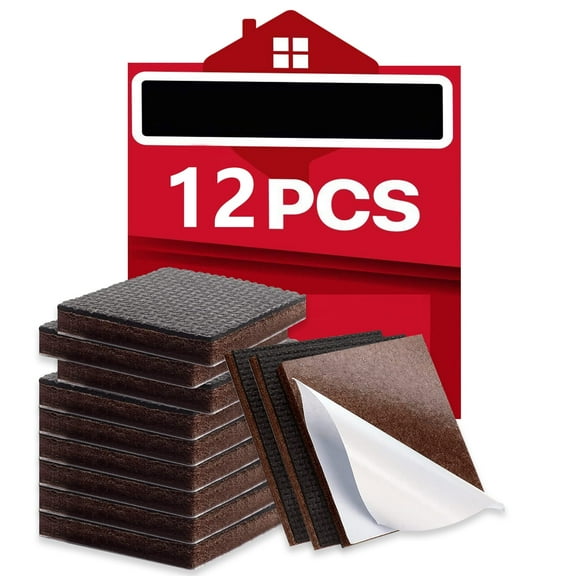 Non Slip Furniture Grippers, 12 pack Felt Furniture Pads, Anti Slide Furniture Wood Floor Protector for Keep Couch Stoppers