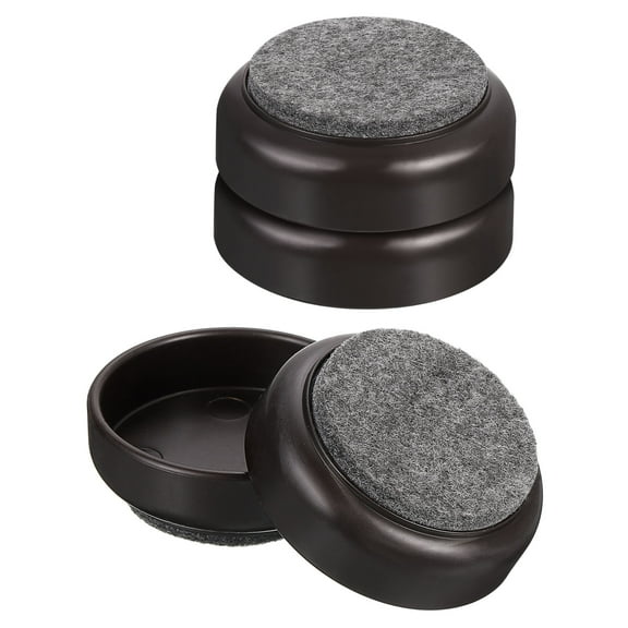 Non-Slip Furniture Pads, 4 Pack 60mm - Felt Round Furniture Foot Cups, for Hardwood Floors (Brown)