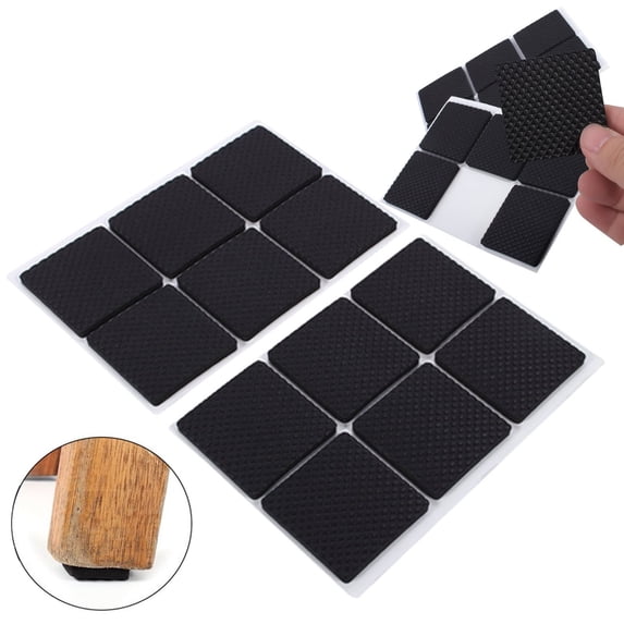 Non Slip Furniture Pads Floor Protectors Self Adhesive Chair Leg Grips Anti Scratch Rubber Feet for Hardwood Floors and Tile