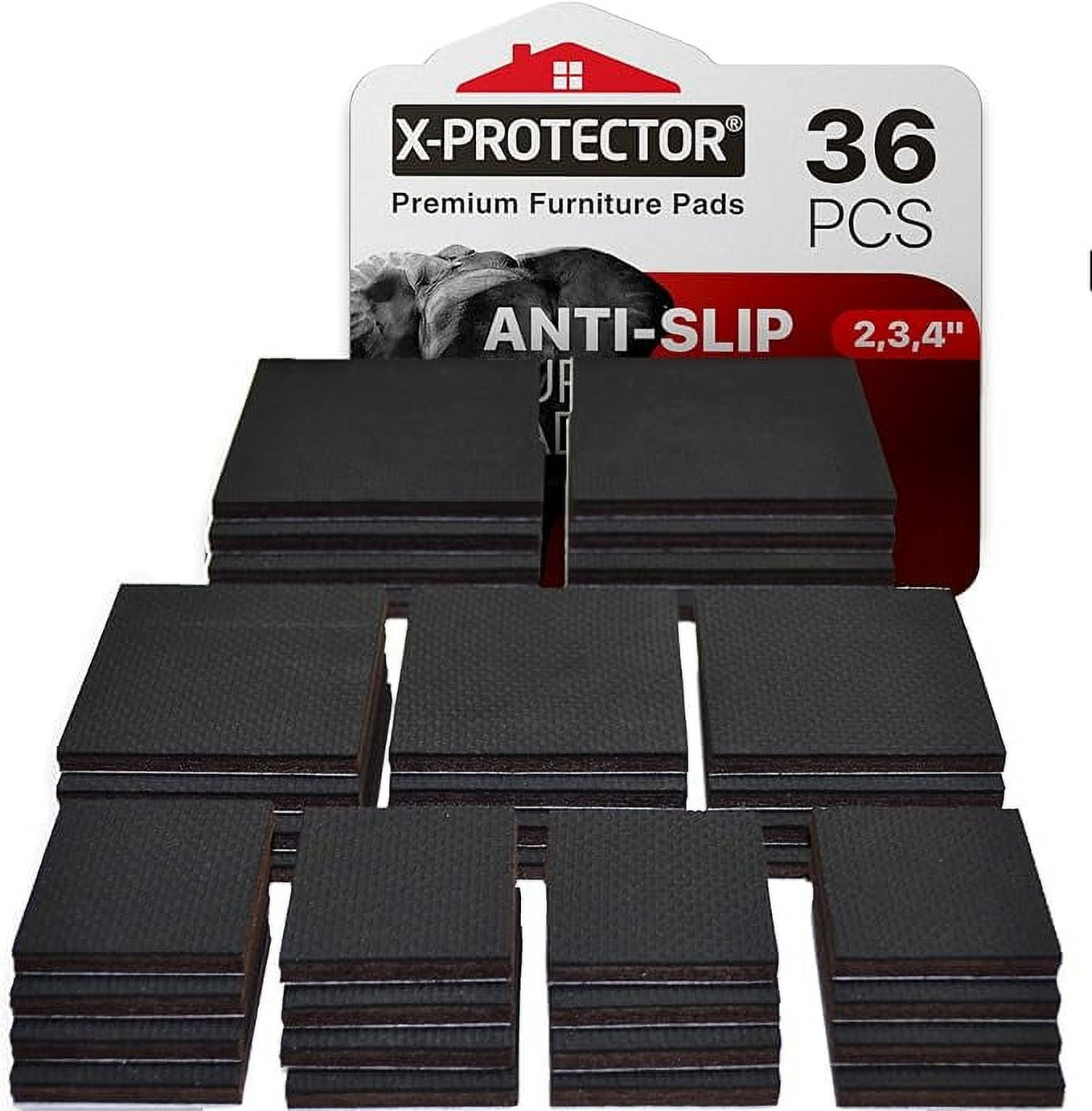 Non Slip Furniture Pads X Protector 36 Pack 16 2 inch 12 3 inch 8 4 inch Rubber Furniture Pads Self Adhesive Furniture Grippers for Furniture