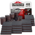 thumbnail image 1 of X-Protector Non Slip Furniture Pads - 48 PCS 1” Round & 2" Square - Rubber Furniture Grippers, 1 of 7
