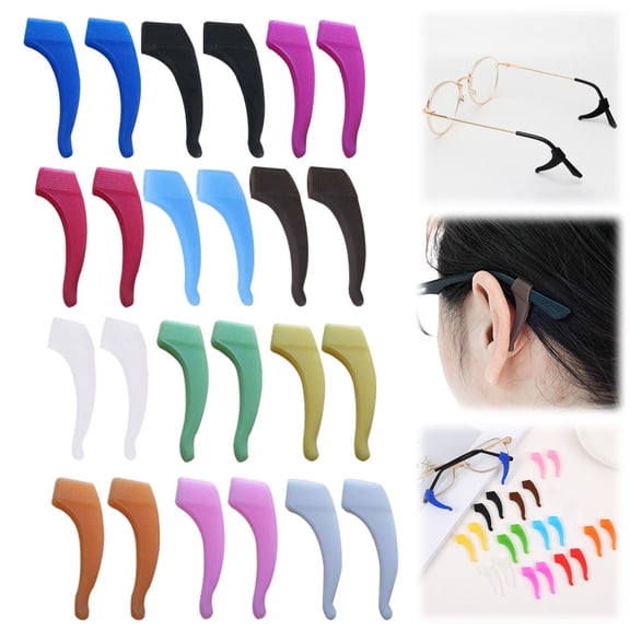 Non Slip Glasses Grips Retainer Anti Slip Ear Grips Hook Silicone Eyeglasses Ear Comfort Sport Accessory Strap Holder Brown 1Pcs