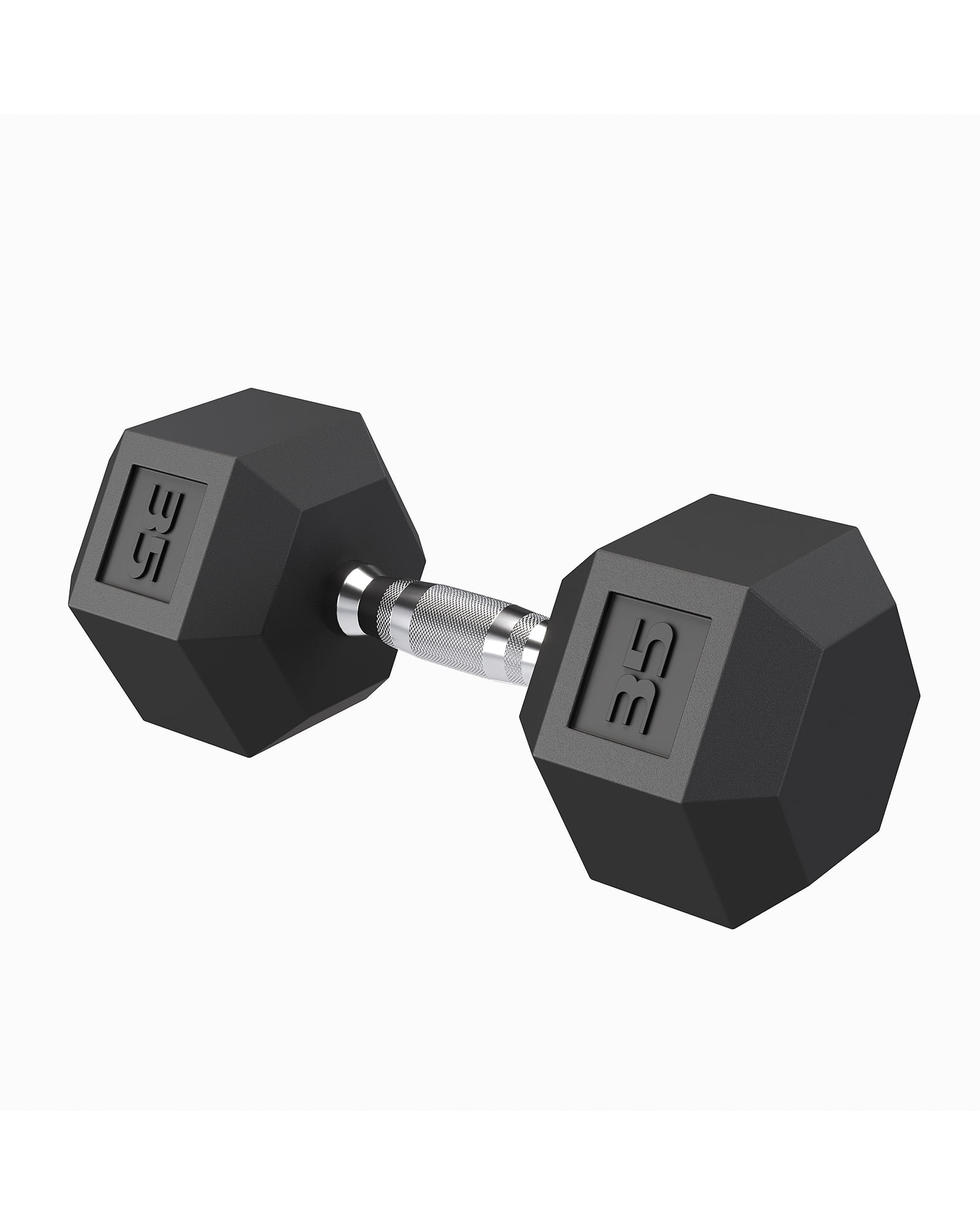 Non-Slip Grip Hex Dumbbells Set of 2 - 5-50LB Black, Cast Iron Core, Rubber Encased, Anti-Roll Weights for Home Gym Strength Training & Fitness Workouts - Color: Black