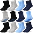 thumbnail image 1 of Non Slip Grip Socks Kids Anti-Skid Socks 12 Pairs for 1-7T Baby Toddler Boys and Girls, 1 of 6