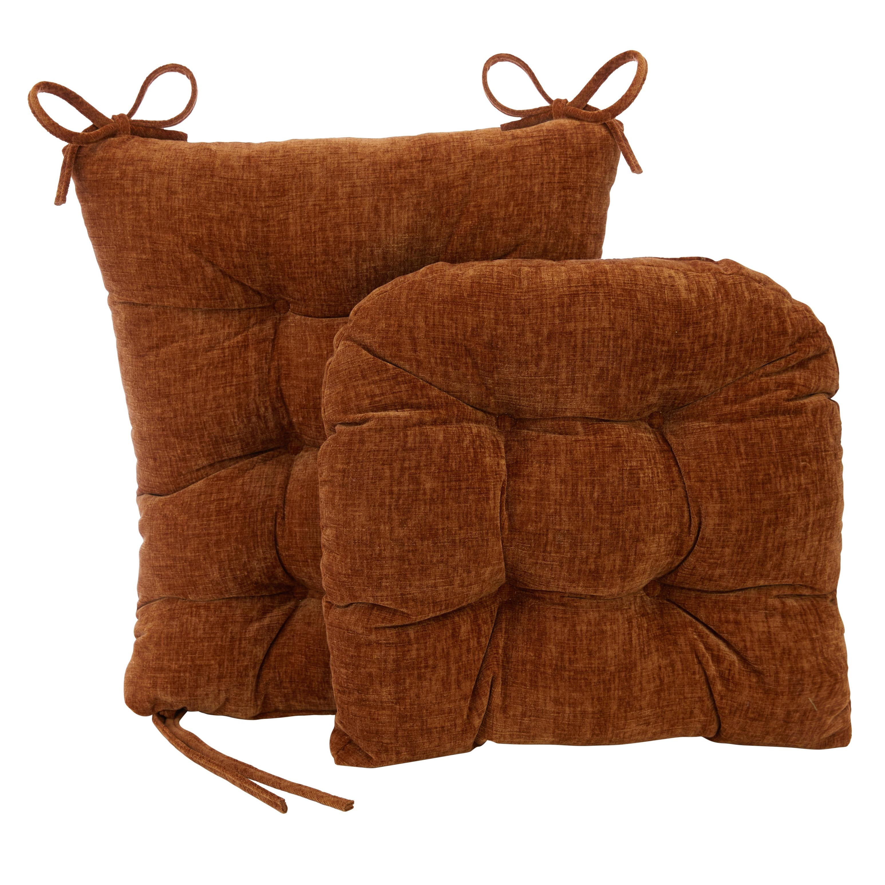 Non-Slip, Gripper Plush Rocking Chair Cushion Set