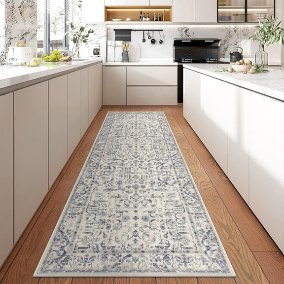 Non Slip Hallway Runner Rug 2x6 Washable Kitchen Rugs Boho Floor Rug with Rubber Backing Non Shedding Soft Carpet Runners for Bedroom Entryway Laundry Bathroom
