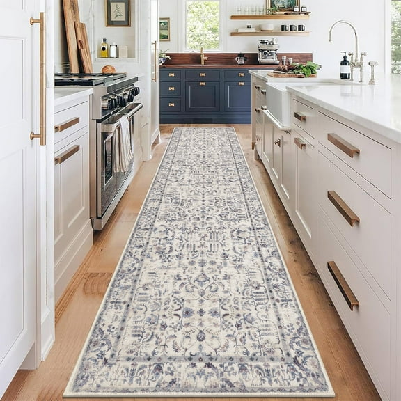 Non Slip Hallway Runner Rug 2x8 Washable Kitchen Rugs Boho Floor Rug with Rubber Backing Non Shedding Soft Carpet Runners for Bedroom Entryway Laundry Bathroom