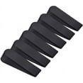 thumbnail image 1 of Non-Slip Heavy Duty Door Stopper, 6-Pack Commercial Grade Rubber Wedge For All Floors, Security Stop, Stackable, Child And Pet Safe, Black, 1 of 6