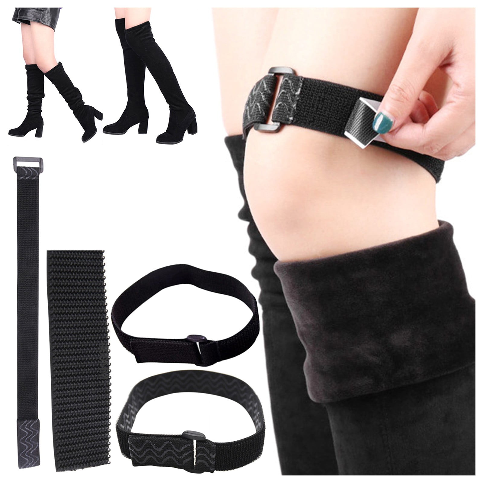 Non Slip High Boot Bindings for Knee High Boots to Keep Boots From