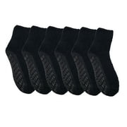 Non Slip Hospital Socks for Men Women Cozy Fuzzy Home Lounge Slipper Socks