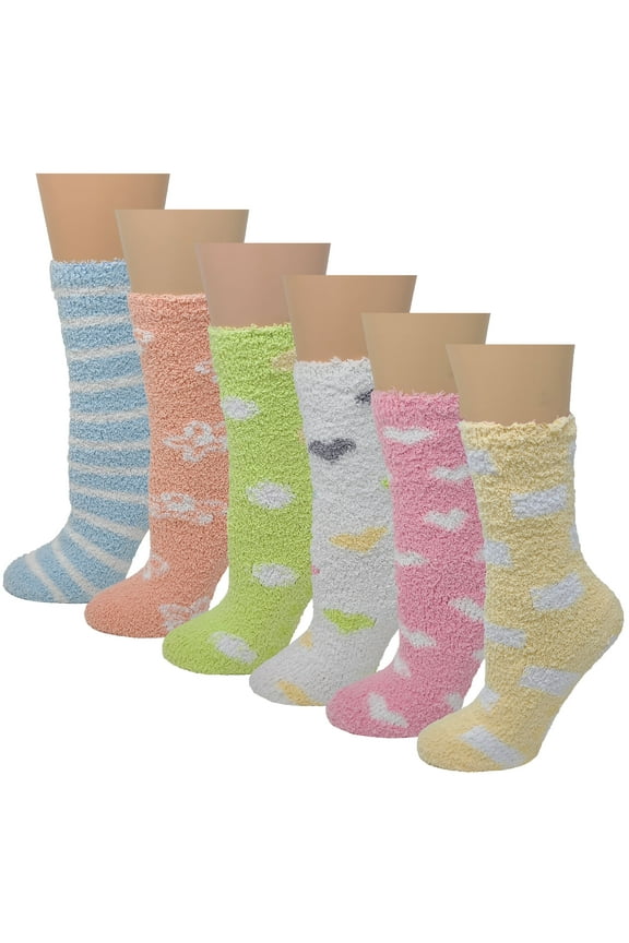Non Slip Hospital Socks for Men Women Cozy Fuzzy Home Lounge Slipper Socks